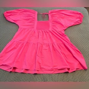 Make a statement for any occasion w this mini hot pink dress!